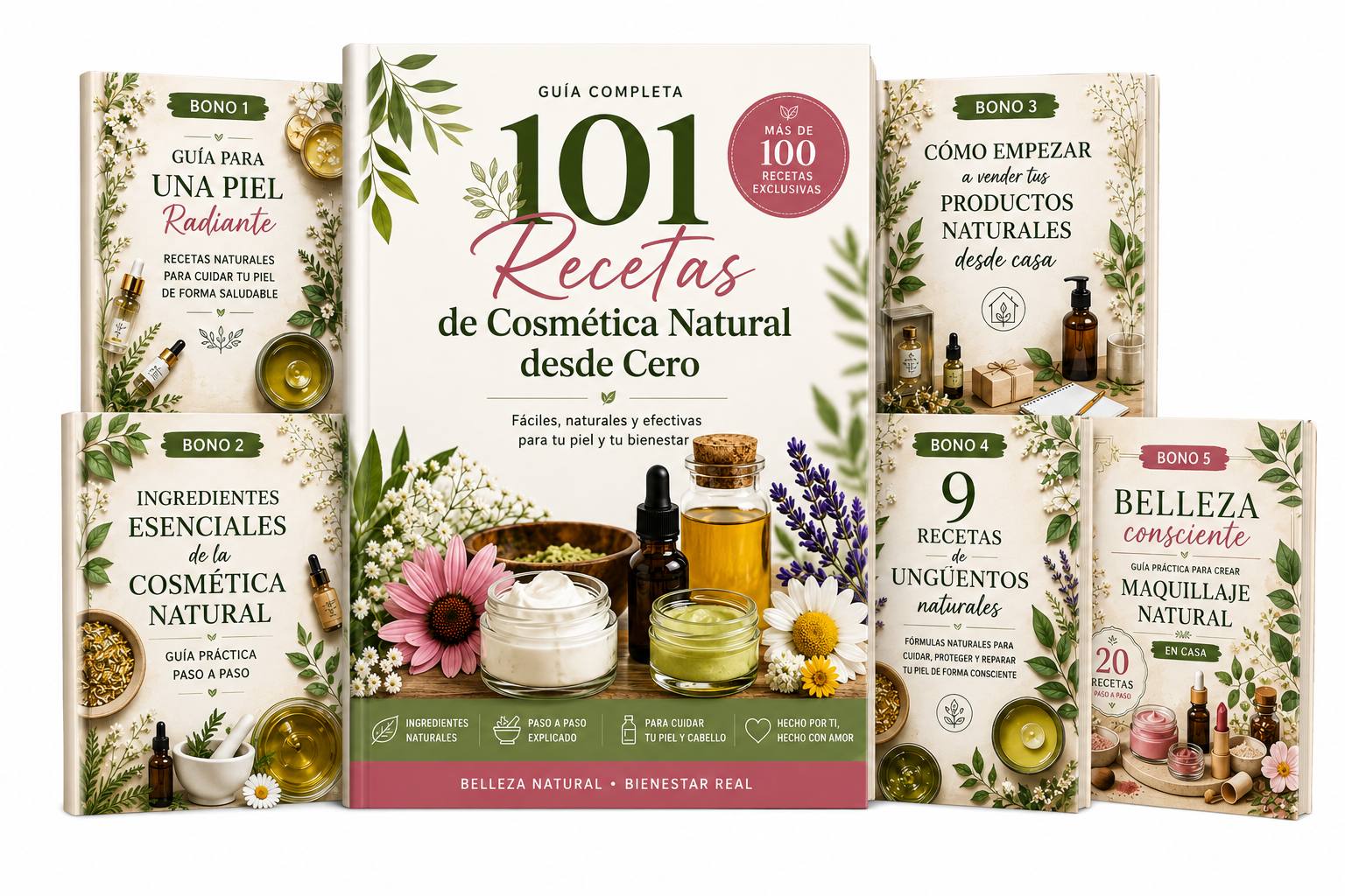 Cosmética Natural desde Cero + 5 Bonos de Regalo 🎁